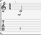 Les notes de musique : une blanche