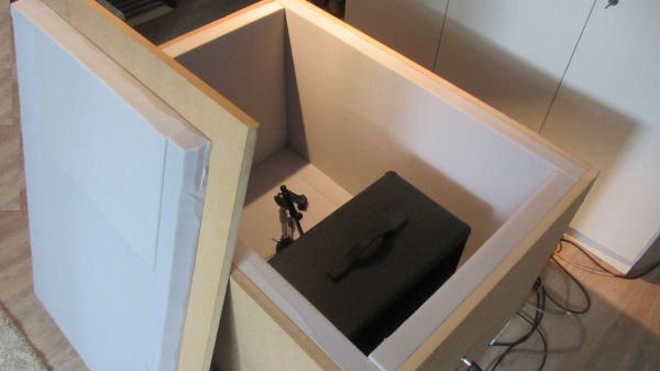 Vue de l'intérieur du caisson